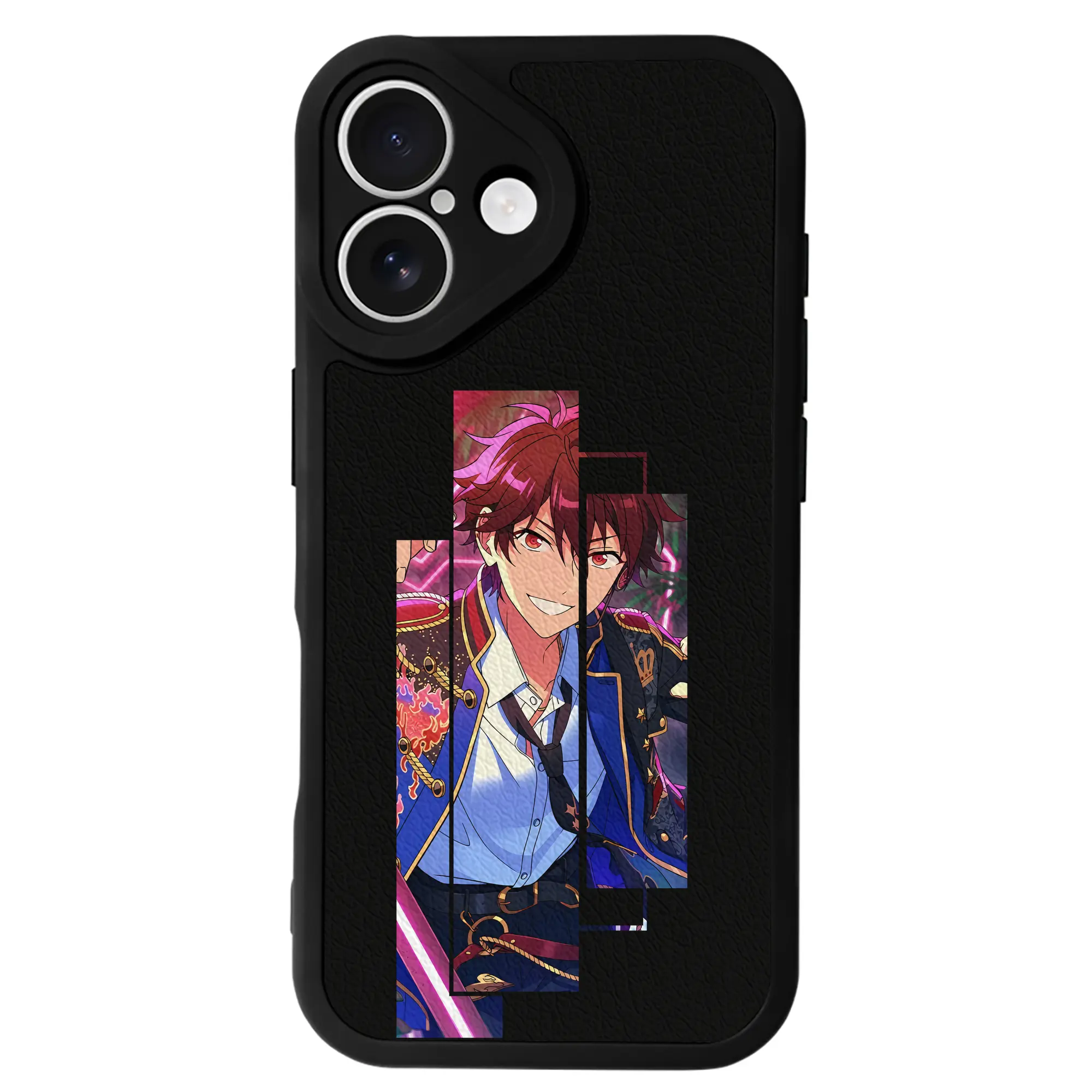 あんさん ぶる グッズ 流星隊 守沢千秋 - IPhone 16シリーズ対応 ・ シリコンスマホケース ・ レザー調 ・ 高精度フィット ・ 耐衝撃 ・ ワイヤレス充電対応 ・ 精密カット